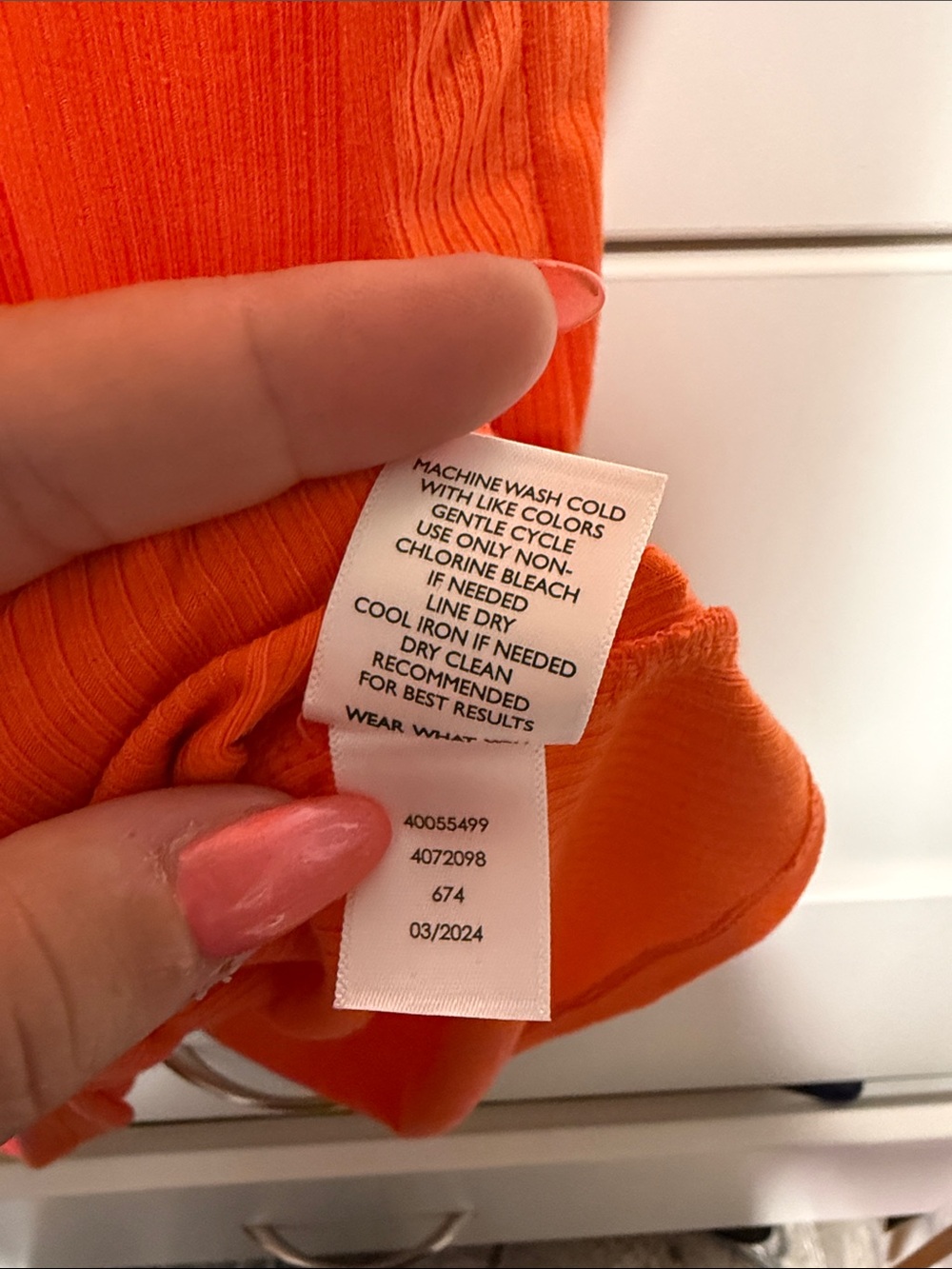 torrid Bright Orange Ribbed Tank - Picture 4 of 5